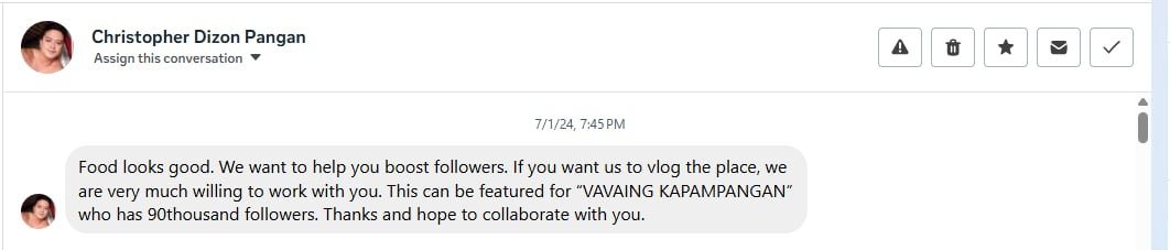 Creator message 1